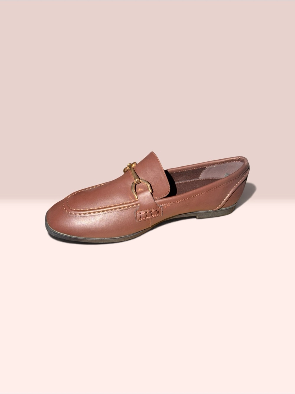 Men's Brown Leather Slip-On Loafer with Horsebit Detail